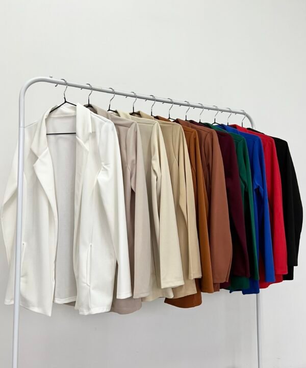Alternative view of 9020-BLAZER LARGO CREP SASTRE CON BOLSILLO