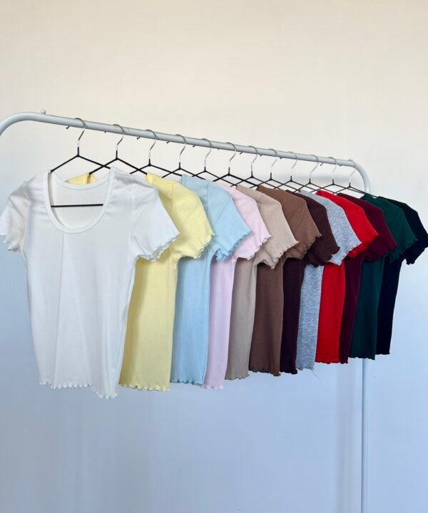 Alternative view of 5683-REMERA MORLEY FINO CON RULOTE MANGA CORTA