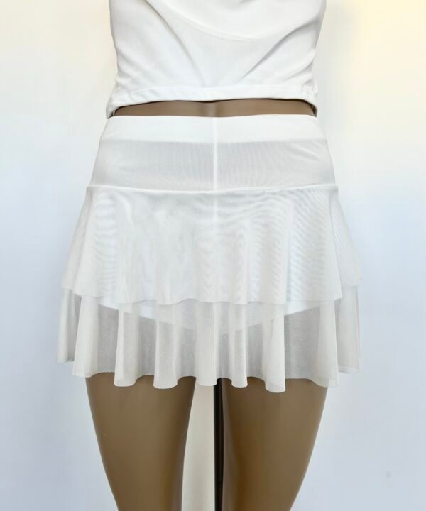Alternative view of 636/T-POLLERA SKORT TUL LISO DOBLE VOLADO CON ELASTICO CINTURA Y SHORT