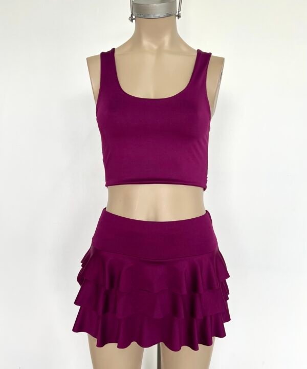 Alternative view of 3117/M-CROPTOP MUSCULOSA MICROFIBRA DOBLE FORRADO