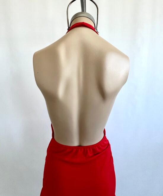 497/T-Vestido Tul Liso Marilyn Buche Recorte Irregular Con Volado Caido Pico - Imagen 7