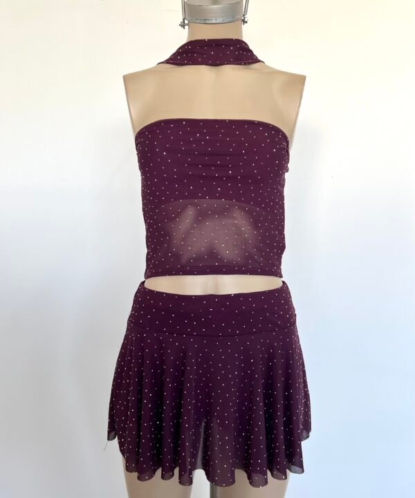 Alternative view of 635/TS-POLLERA SKORT TUL STRASS VOLADO CON SHORT INTERNO