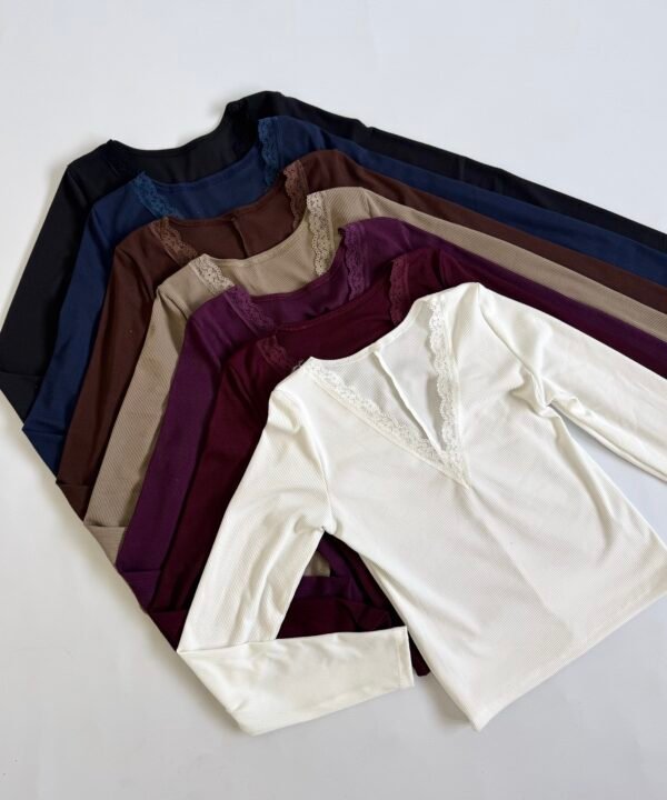 Alternative view of 1616/3-REMERA MORLEY TAO MANGA LARGA ESCOTE V PUNTILLA ANCHA