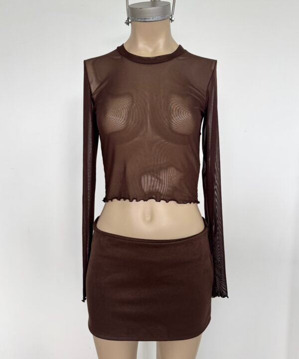 Alternative view of 3699/4-REMERA TUL LISO CUELLO REDONDO MANGA LARGA RULOTTE
