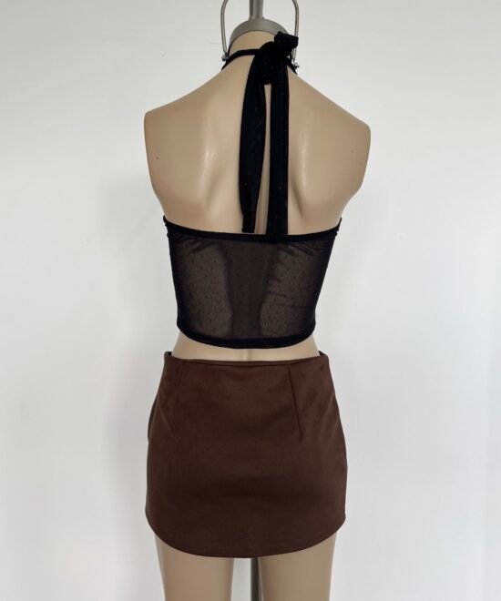 1922/TS-Top Tul Strass Americana Halter Para Atar Cuello - Imagen 4