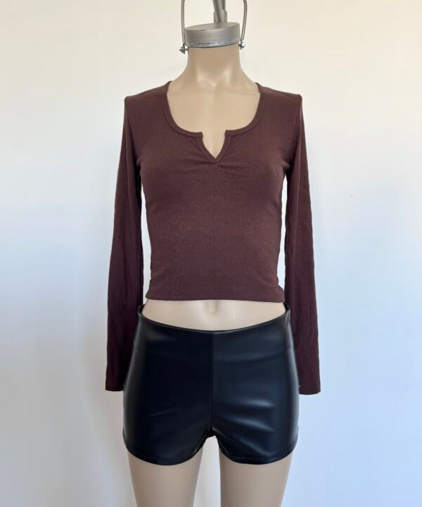Alternative view of 4599/3-REMERA MORLEY FINO CUELLO V MANGA LARGA