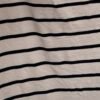 3112/1-REMERA MODAL RAYADO MANGA LARGA CUELLO BOTE CINTURA ANCHA FRUNCIDO GLOBO - beige
