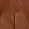 1862/C-TOP CUERINA CUELLO HALTER HEBILLA V BRILLO CON VOLADO FLECOS - choco
