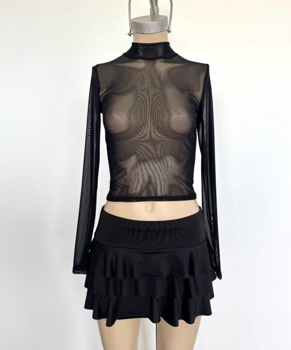 Alternative view of 2020/T-REMERA TUL LISO MEDIA POLERA MANGA LARGA
