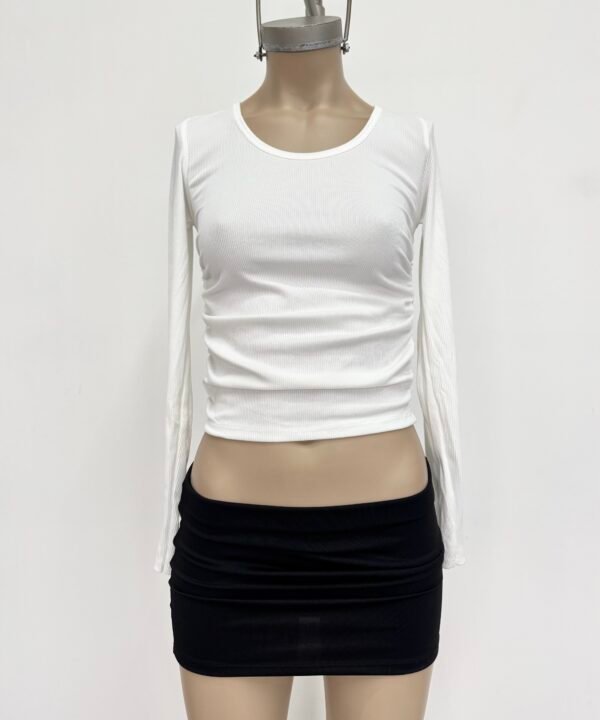 Alternative view of 4268/3-REMERA MORLEY TAO MANGA LARGA CUELLO REDONDO LATERALES FRUNCE ELASTICO