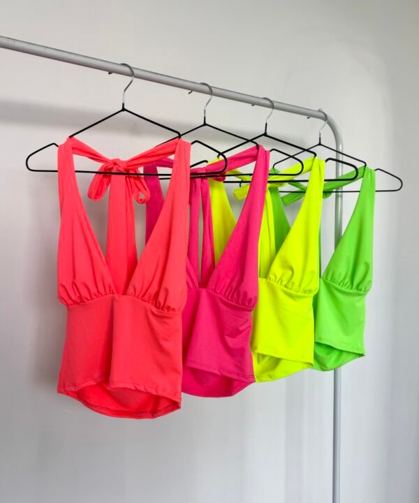 Alternative view of 3625/FL-TOP MICROFIBRA FLUOR MARILYN PECHERA FRUNCE CON LAZO BUFANDA