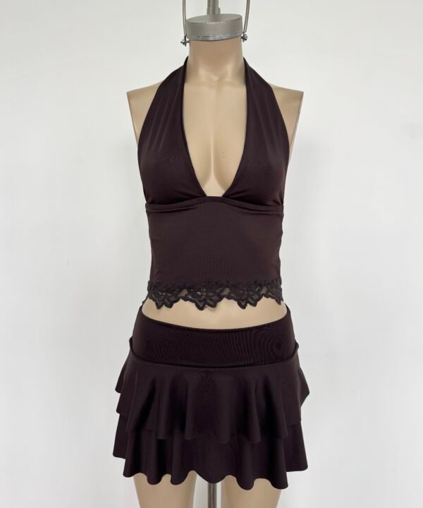 Alternative view of 2910/M-TOP MICROFIBRA MARILYN PECHERA FORRADO CON PUNTILLA FLORES ABAJO