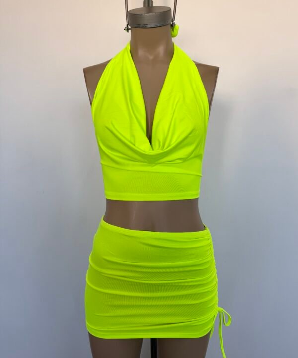 4025/FL-TOP MICROFIBRA FLUOR BUCHE CAIDO TIRA PARA ATAR CUELLO