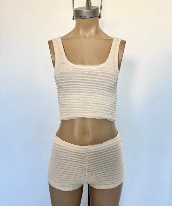 1805/R-Top Musculosa Mini Ruffle Escote Cuadrado - Imagen 4