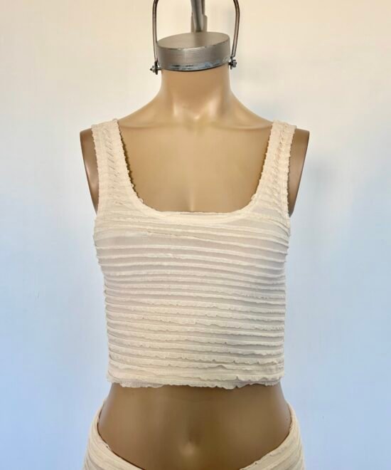 1805/R-Top Musculosa Mini Ruffle Escote Cuadrado - Imagen 3