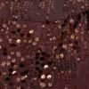 1818/TL-Top Tul Lentejuela Lluvia Tirita Con Recorte Pechera Forrado - choco