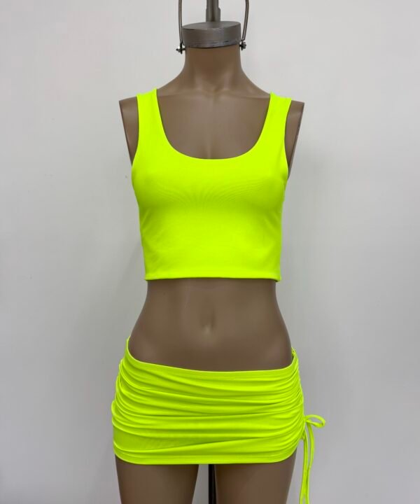 Alternative view of 3117/FL-Croptop Musculosa Microfibra Fluor Delantera Forrado