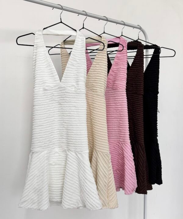 463/R-Vestido Marilyn Mini Ruffle Con Volado Y Short Interno