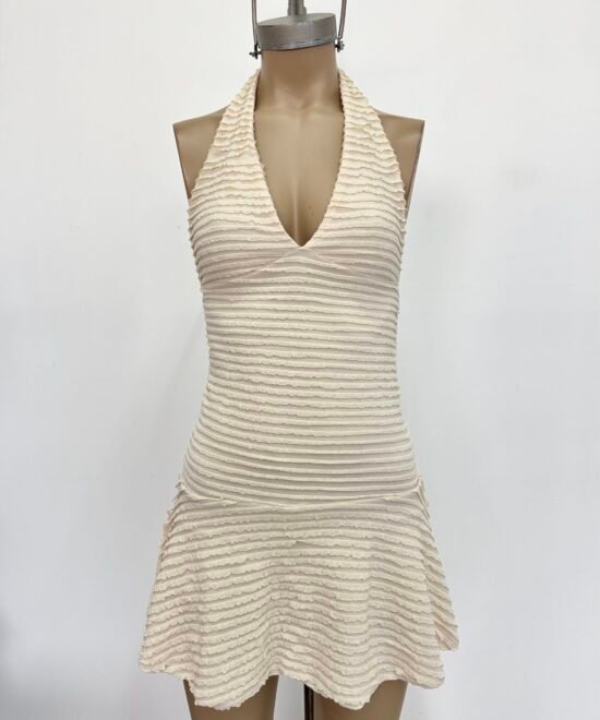 463/R-Vestido Marilyn Mini Ruffle Con Volado Y Short Interno - Imagen 4