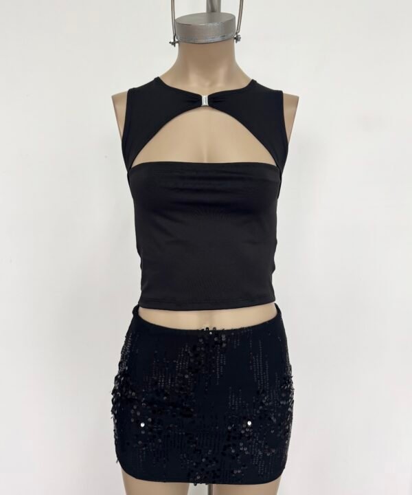 Alternative view of 2816/M-Top Microfibra Musculosa Abertura Pecho Con Broche Gancho Y Bando Forrado