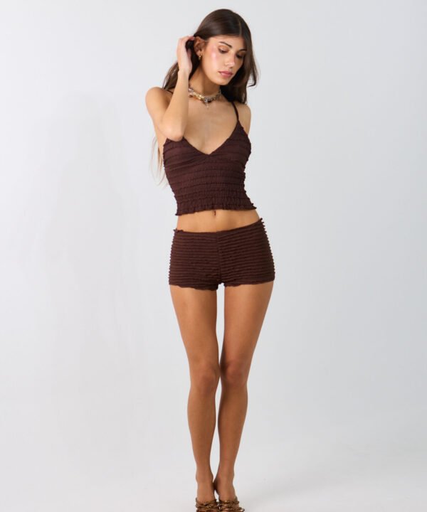 1288/R-Top Tirita Ruffle Oriana Pechera Forrado