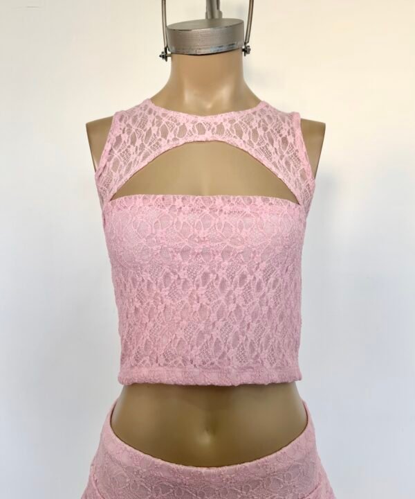 Alternative view of 2816/E-Top Musculosa Encaje Olimpia Abertura Pecho Con Bando Forrado