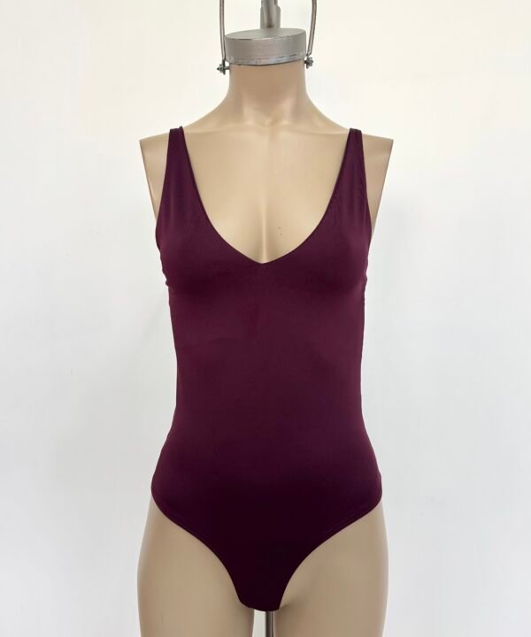Alternative view of 5083/M-Body Microfibra Escote V Con Bretel Finito Tirita Y Elastico Espalda