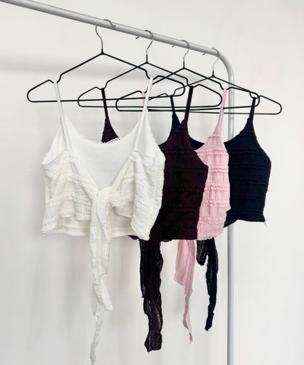 Alternative view of 1633/RB-Top Ruffle Bruna Tirita Con Espalda Lazo Para Atar