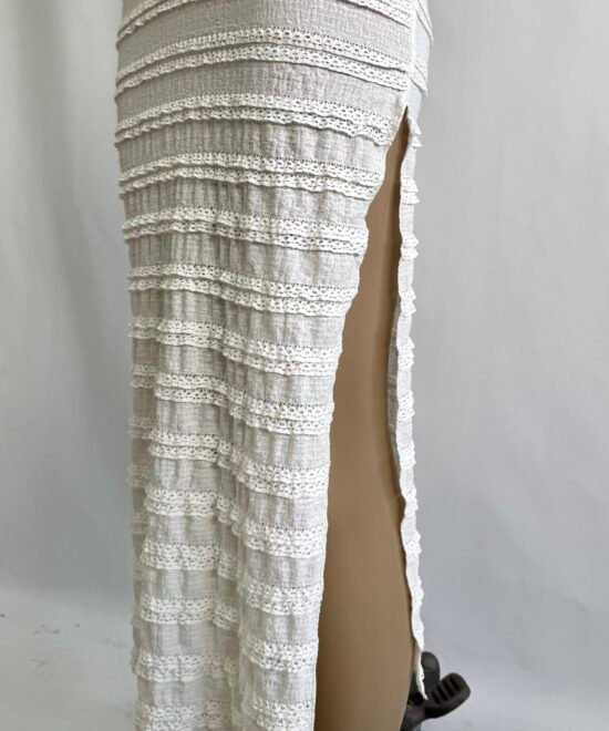 458/RB-Vestido Ruffle Bruna Marilyn Midi Con Tajo Lateral - Imagen 3
