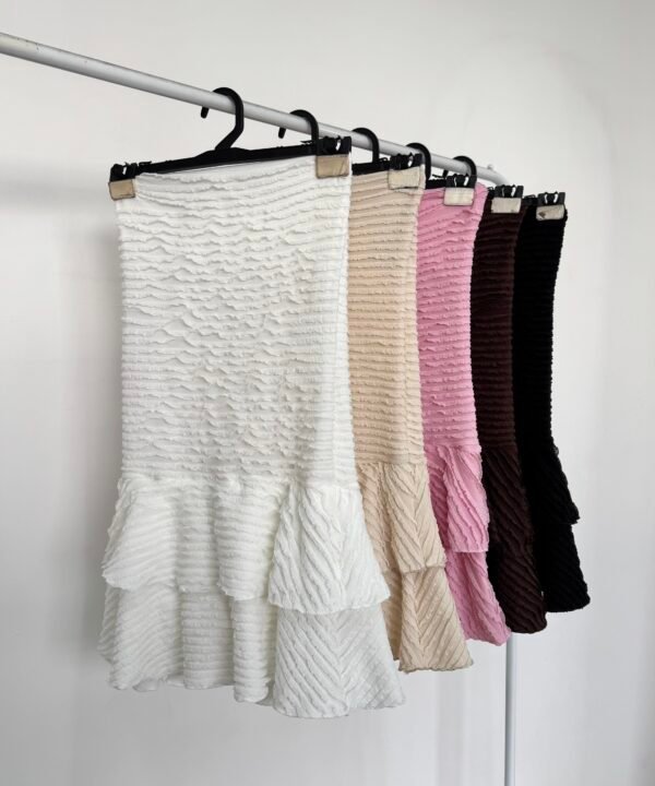 429/R-Vestido Mini Ruffle Bando Doble Volado Con Short Interno