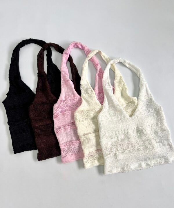 3215/ER-Top Marilyn Encaje Ruffle Pechera Forrado