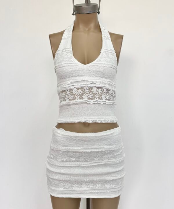 Alternative view of 3215/ER-Top Marilyn Encaje Ruffle Pechera Forrado