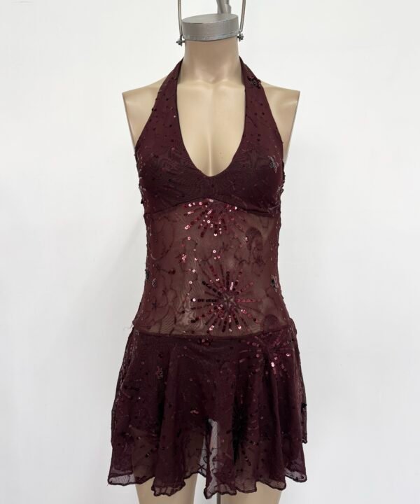 Alternative view of 463/TL1-Vestido Marilyn Tul Lentejuela Estrella Luna Con Volado Y Short Interno