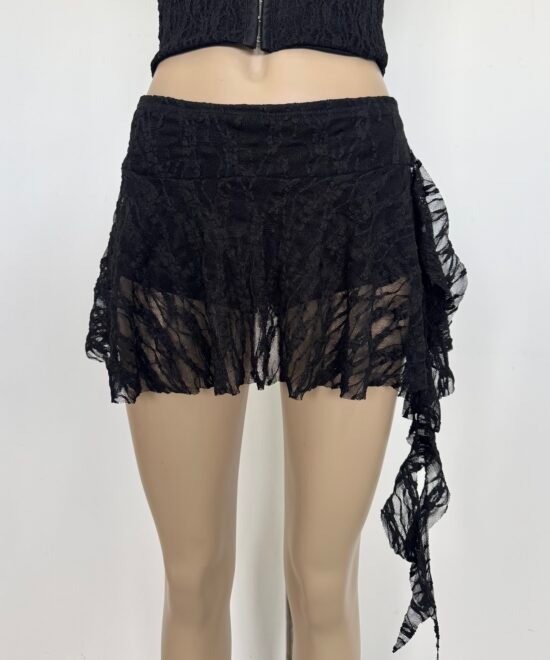 Alternative view of 648/ET-Pollera Encaje Tere Volado Grande Con Cintura Volado Caido Lateral Y Short Interno