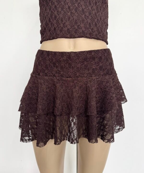 Alternative view of 636/E-Pollera Encaje Olimpia Doble Volado Con Short Interno