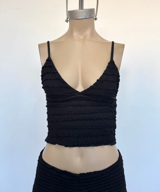 1288/R-Top Tirita Ruffle Oriana Pechera Forrado - Imagen 4