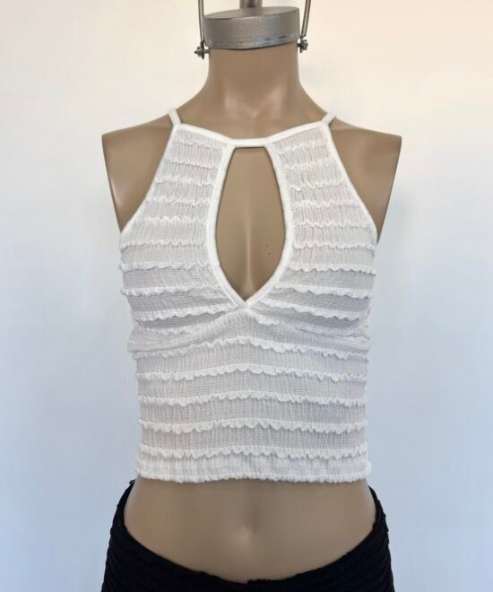 1243/R-Top Americana Ruffle Oriana Con Abertura Centro - Imagen 6