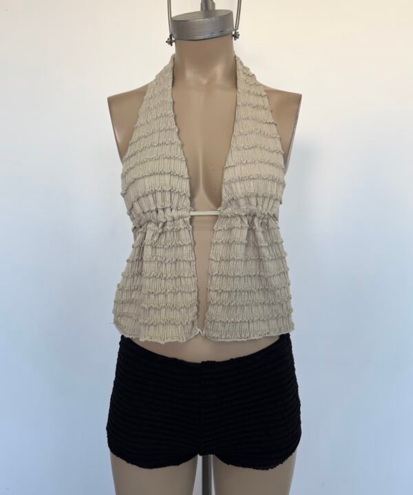 Alternative view of 2578/R-Top Marilyn Ruffle Oriana Cordon Frunce Bajo Busto