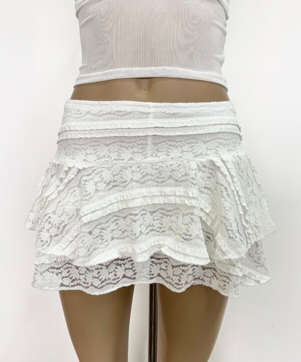 Alternative view of 636/E-Pollera Encaje Maura Doble Volado Con Short Interno