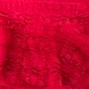 636/E-Pollera Encaje Maura Doble Volado Con Short Interno - rojo