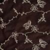 656/TH-Pollera Tul Hilo Bordado Lewis Cintura Frunce Lateral Con Volado Grande Abajo - choco