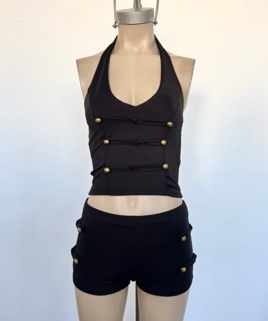 29/M-Short Microfibra Estilo Napoleon Con 8 Botones - Imagen 4