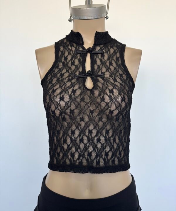Alternative view of 2079/ES-Musculosa Encaje Sora Cuello Mao Con 2 Alamares