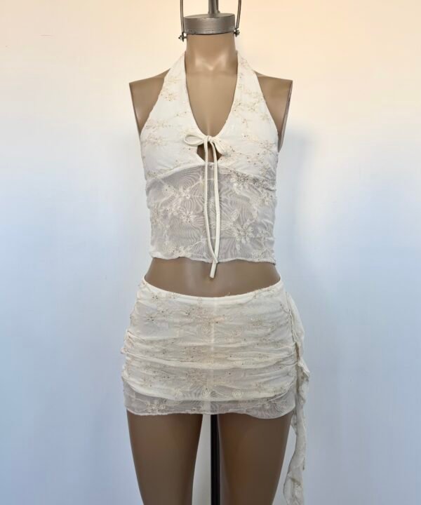 Alternative view of 657/TH-Pollera Tul Hilo Bordado North Volado Caido Lateral Con Short Interno
