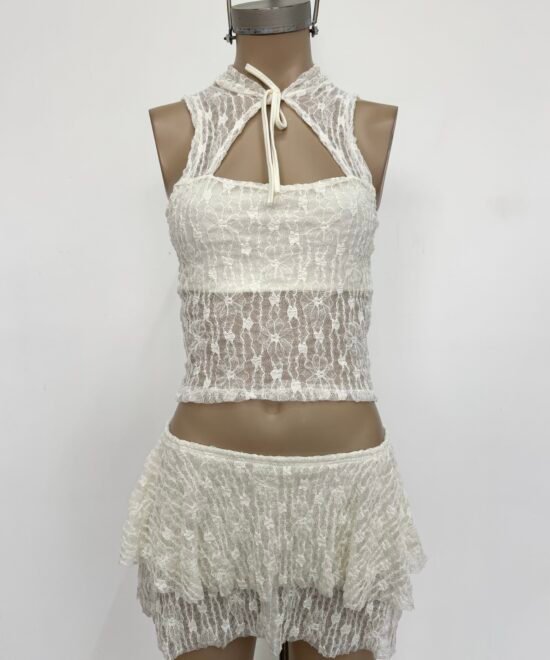 1426/EJ-Musculosa Encaje Judy Cuello Mao Japo Con Tira Y Recorte Con Abertura Pecho Forrado - Imagen 3