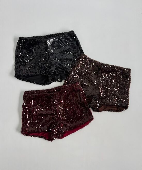 25/LEA-Short Lentejuela Ariane Tiro Bajo Con Forro