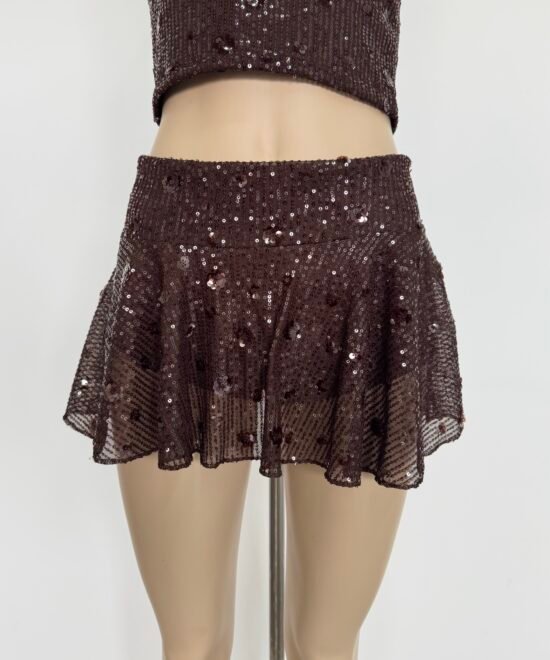 Alternative view of 635/LEF-Pollera Lentejuela Nico Flores Con Volado Y Short Interno
