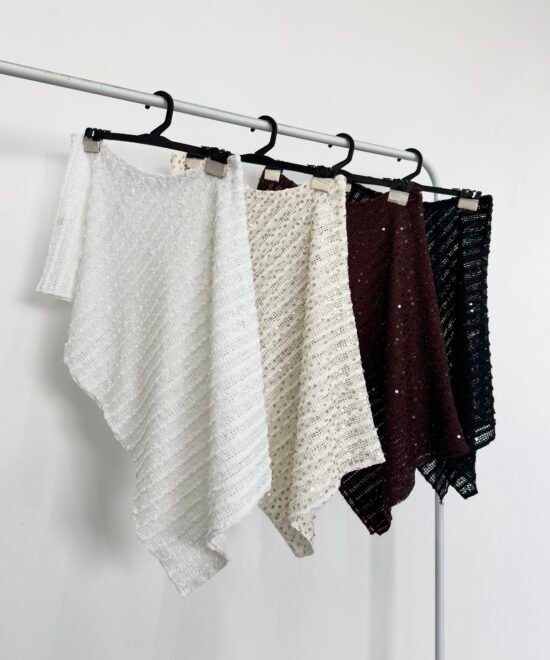 107/LCR-Capa Lentejuela Crochet Kerlina Un Hombro
