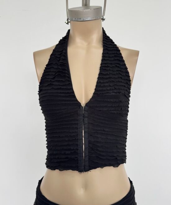 Alternative view of 2912/R-Top Marilyn Mini Ruffle Centro Cinta Corsetera Y Pechera Forrado