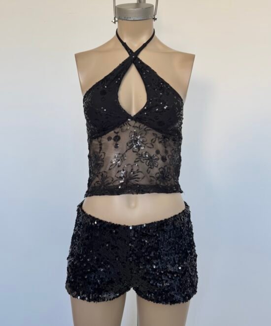 2521/TSH-Top Tul Shaina Halter Marilyn Tirita Para Atar Cuello - Imagen 3